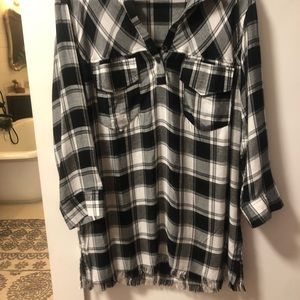 Cute black and white plaid.